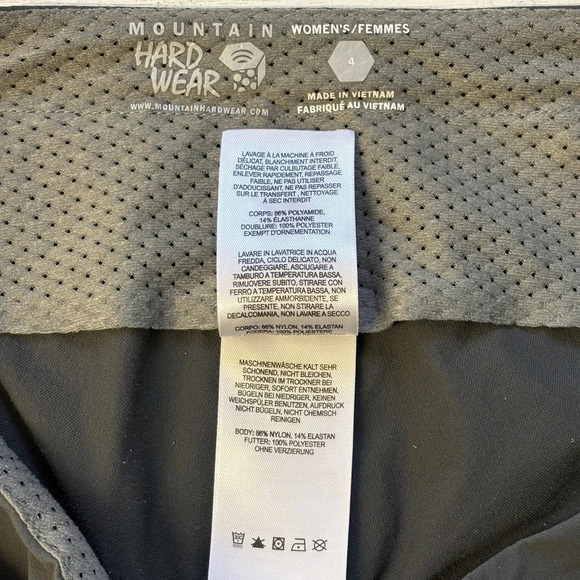 Mountain Hard Wear Women's Cargo Shorts Zip Pockets Belt Waist Buckle Gray 4 - Picture 4 of 6